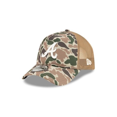 Sapca New Era Atlanta Braves MLB Duck Camo A-Frame 9FORTY Snapback - Verzi